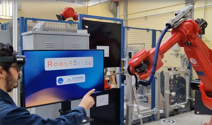 Teleoperation of Industrial robot with AR application